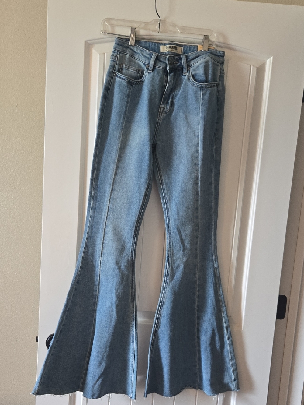 Light Blue High-Rise Flared Jeans